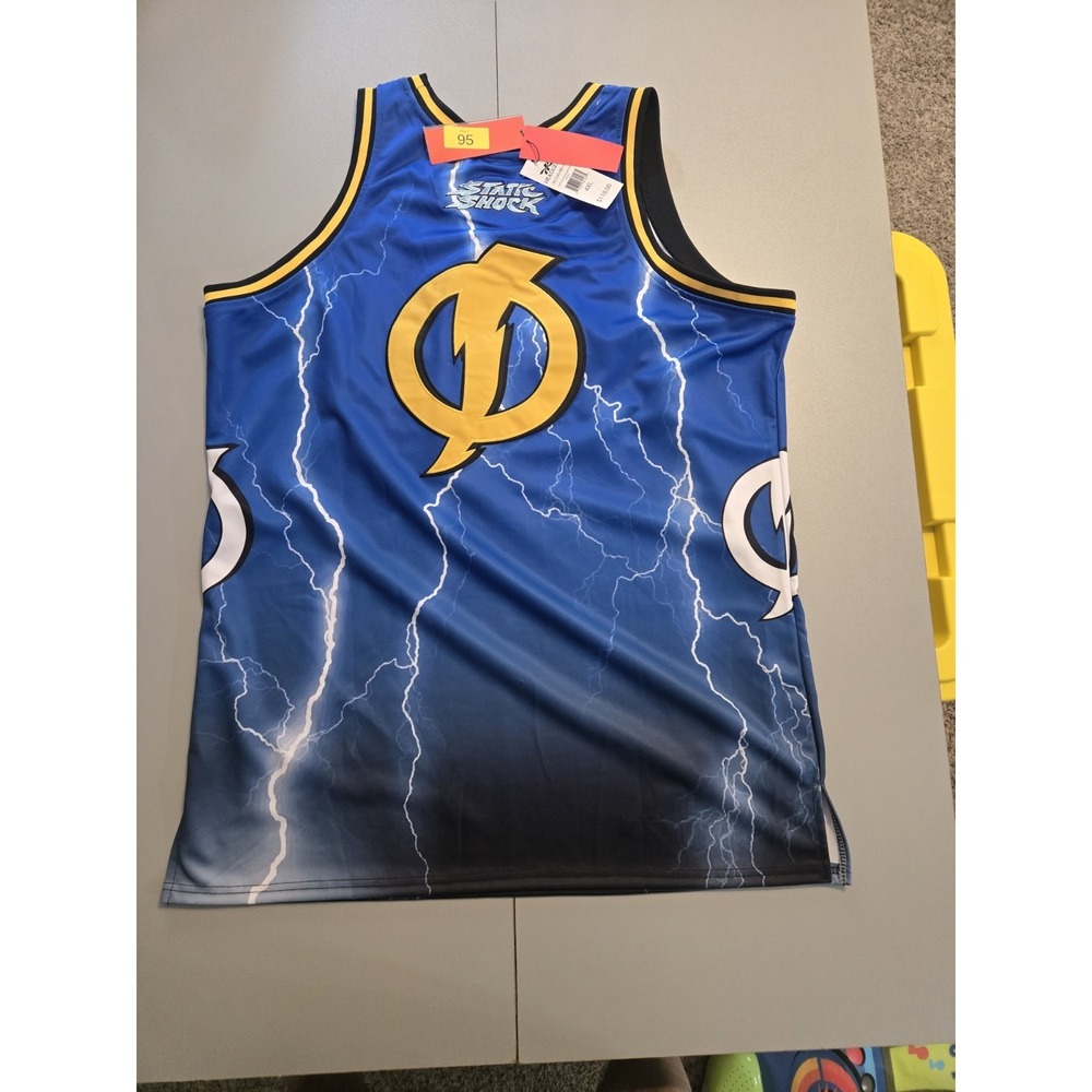 Static Shock Headgear Classics Basketball Jersey 4XL Lightning Y2K NWT
